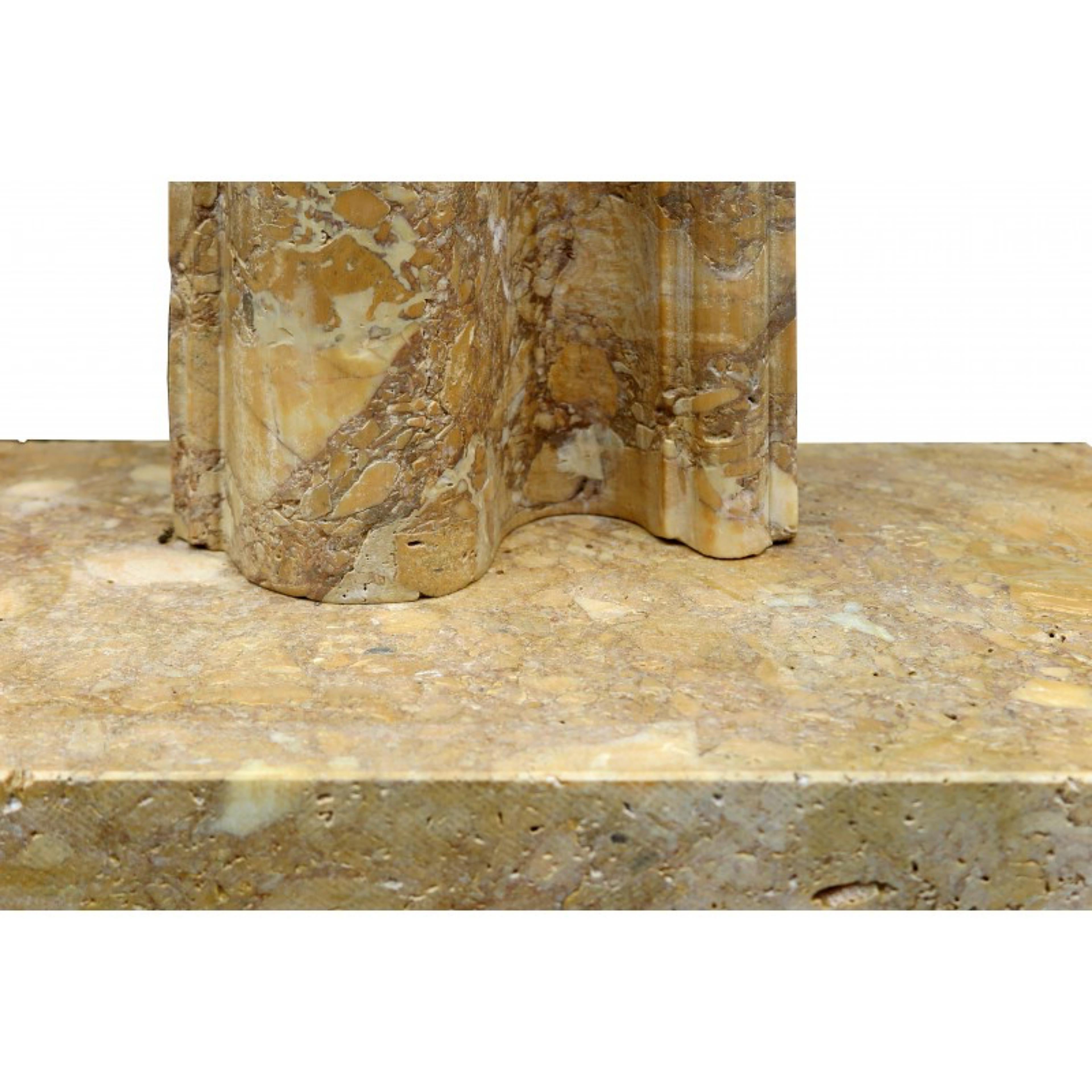 Carrara Marble VERY RARE SALVATOR ROSA FIREPLACE IN GOLDEN BRECCIA 20th Century For Sale