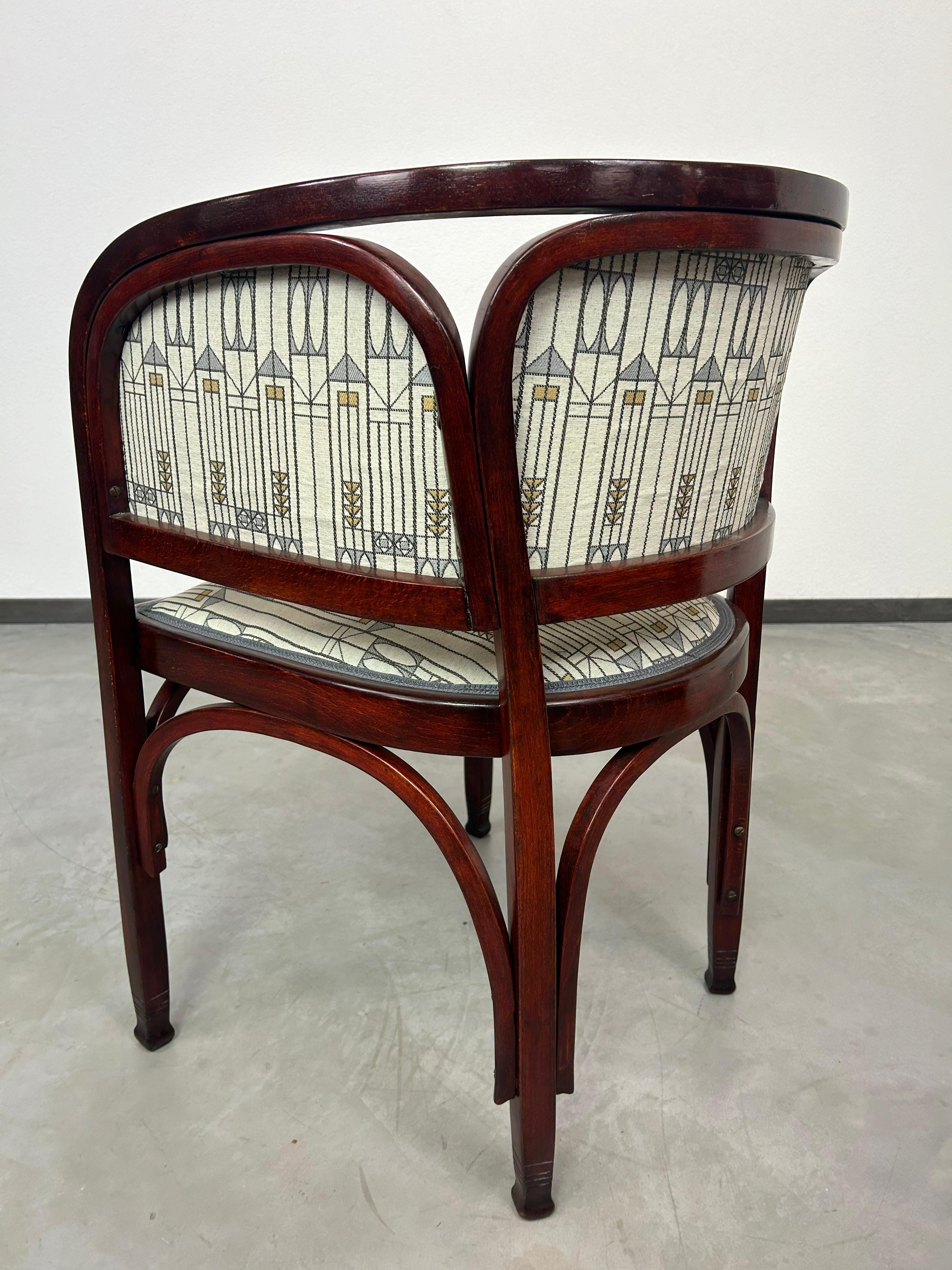 Rarísima silla de oficina secesión nº 716 de Gustav Siegel para J&J Kohn en venta 3