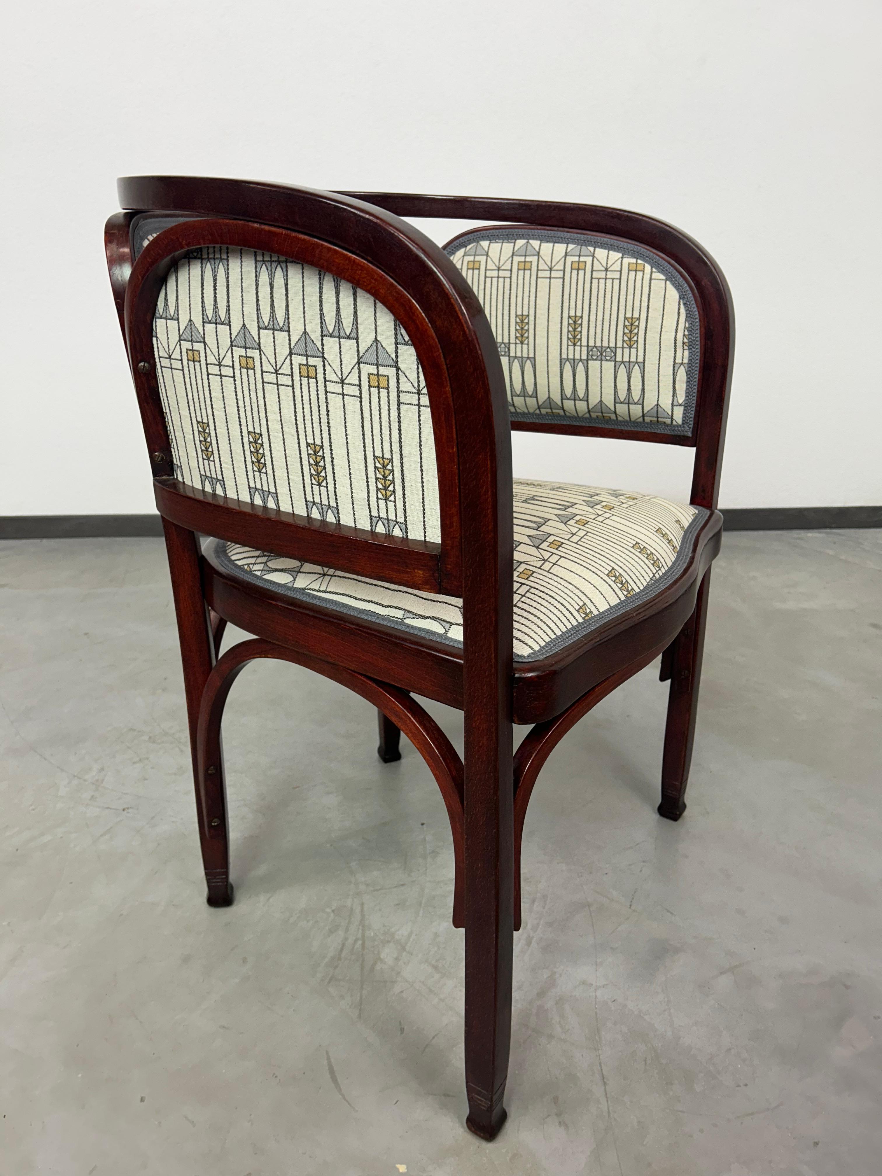 Rarísima silla de oficina secesión nº 716 de Gustav Siegel para J&J Kohn principios del siglo XX en venta