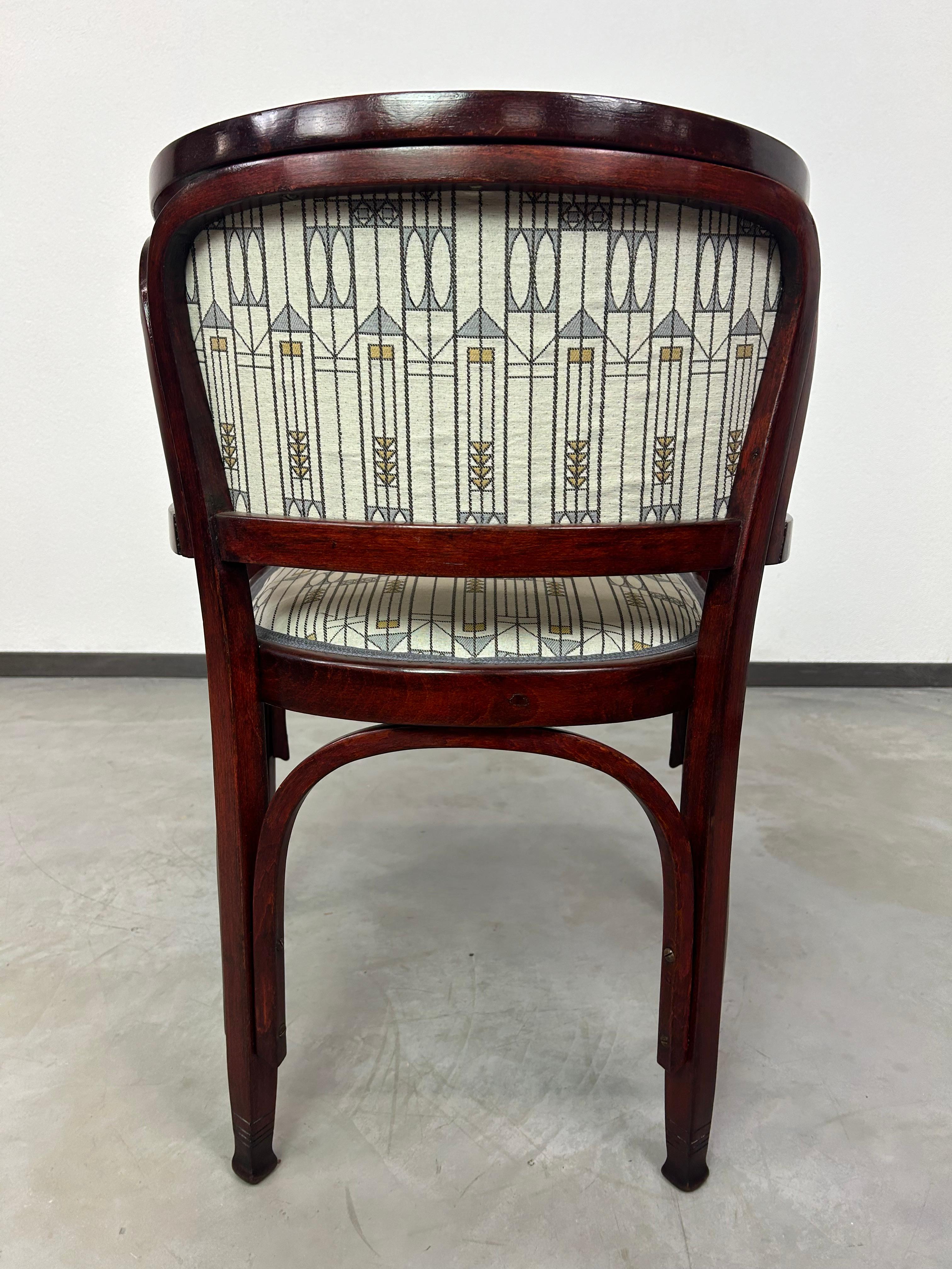 Rarísima silla de oficina secesión nº 716 de Gustav Siegel para J&J Kohn en venta 2