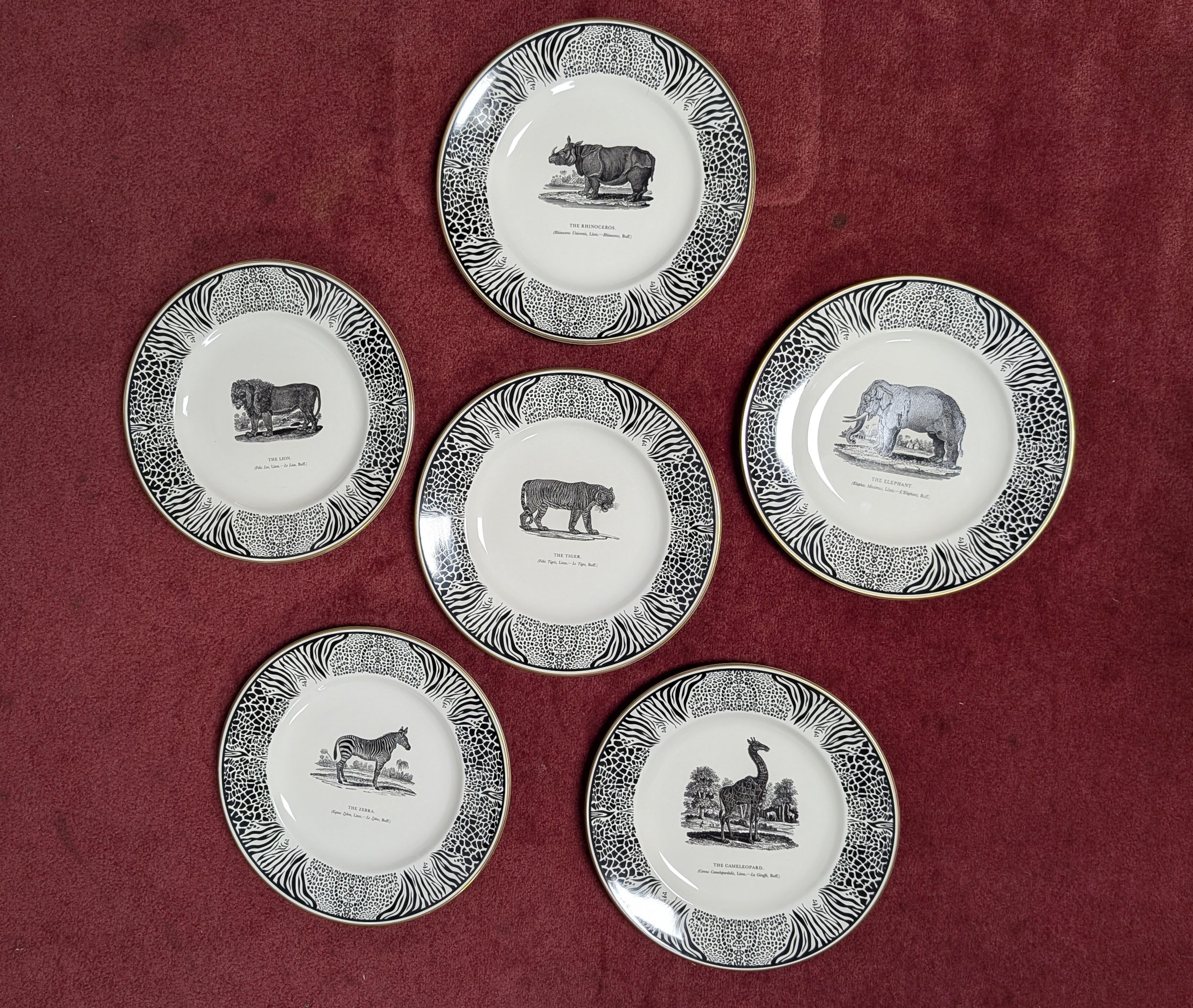SEHR Seltener Satz von 6 Prinknash Bewick's Beastes Tellern im Angebot 5