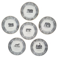 VERY RARE Set of 6 Prinknash Bewick’s Beastes Plates