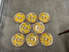 Very Rare, Set of 8 Mason's Ironstone Fan Pattern Chinoiserie Dinner Plates