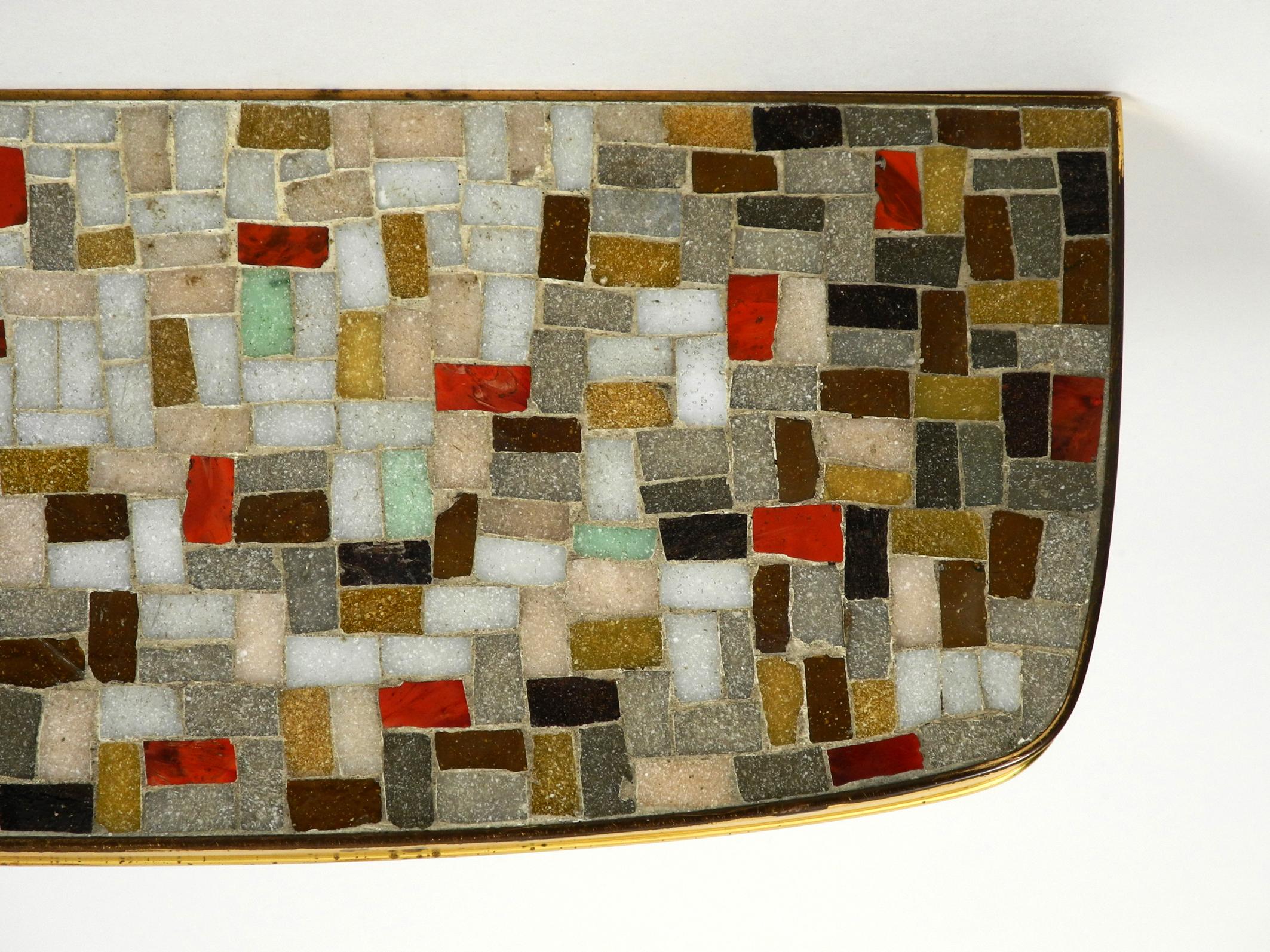 Very Rare Set of a Beautiful Colorful Mosaic Wall Mirror and with it's Matching 5