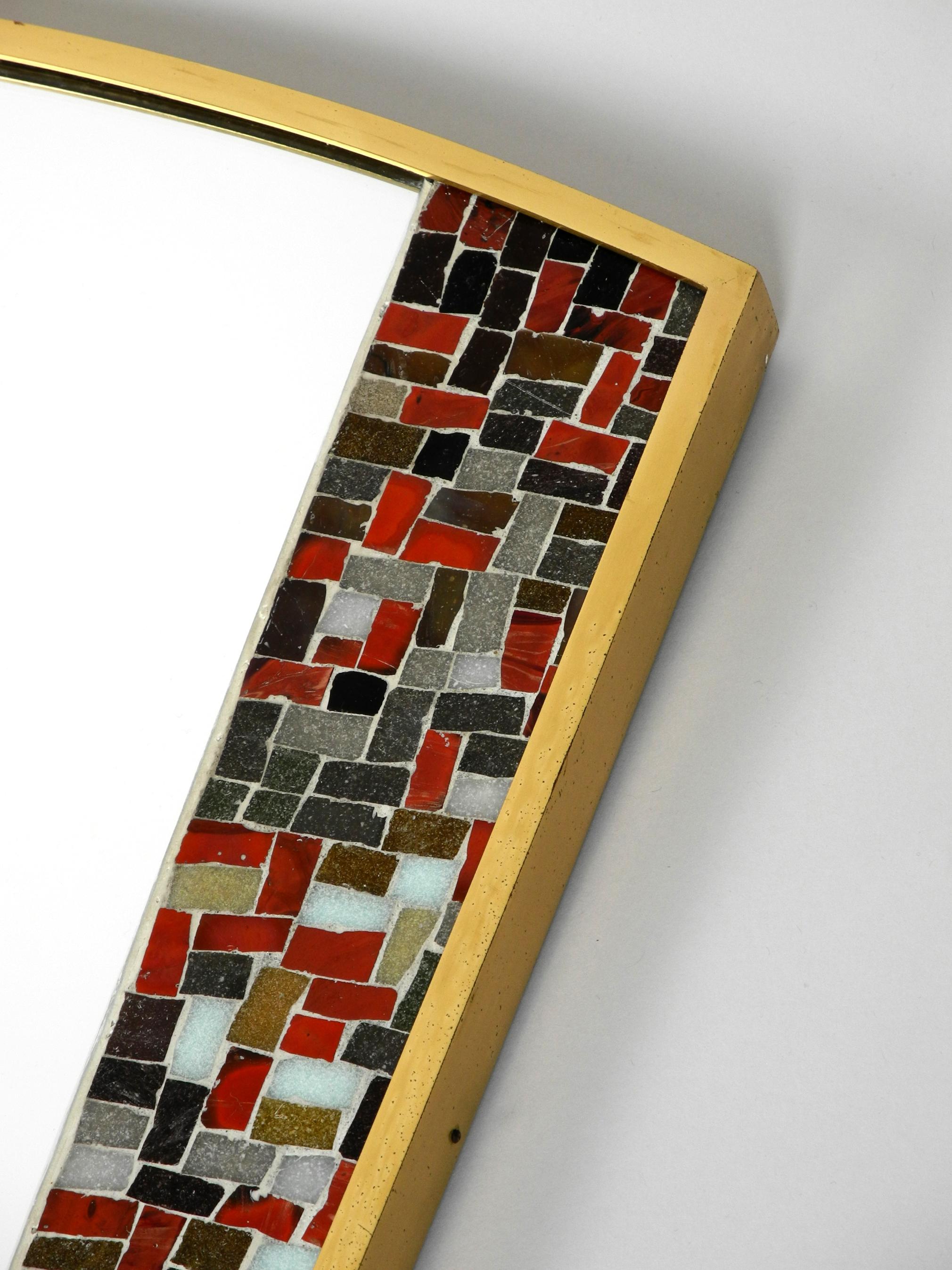 Very Rare Set of a Beautiful Colorful Mosaic Wall Mirror and with it's Matching 8