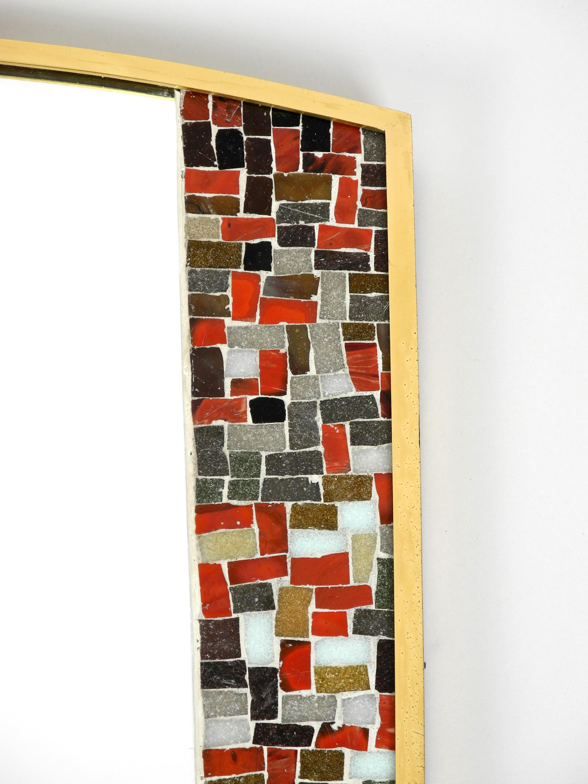 Very Rare Set of a Beautiful Colorful Mosaic Wall Mirror and with it's Matching In Good Condition In München, DE