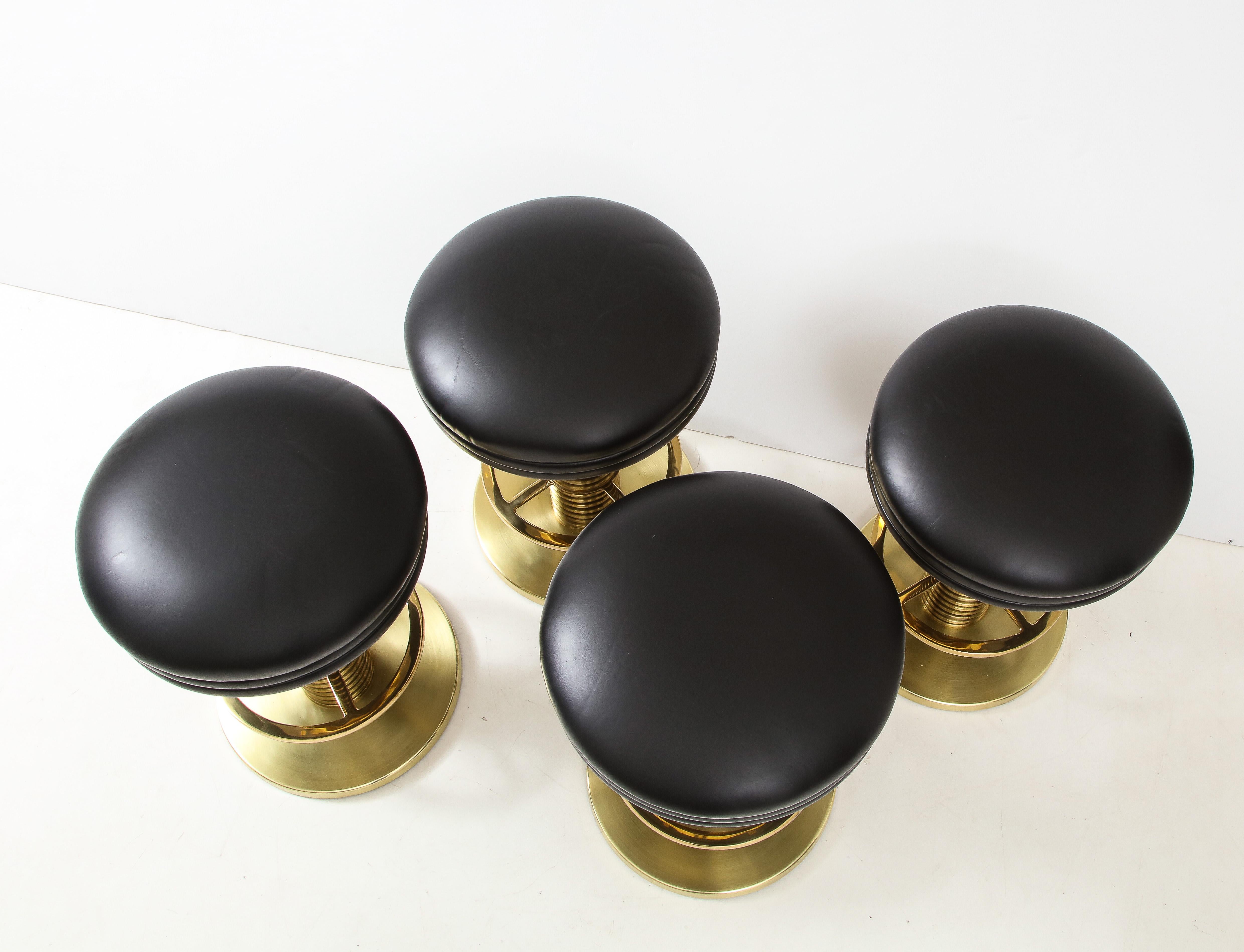 American Very Rare set of Brass Deigns For Leisure Stools