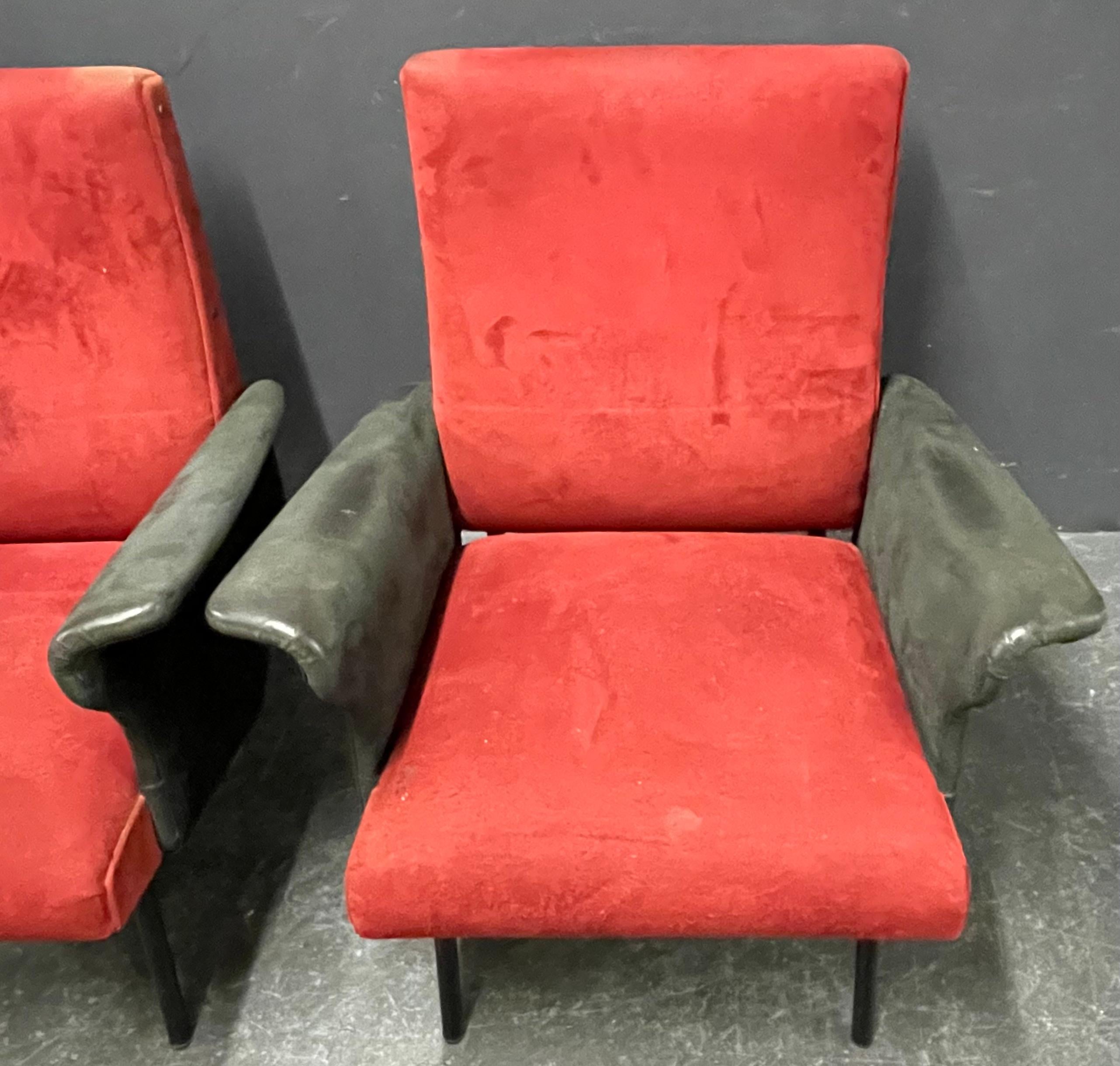 Tissu Ensemble très rare de chaises longues P72 d'Osvaldo Borsani en vente