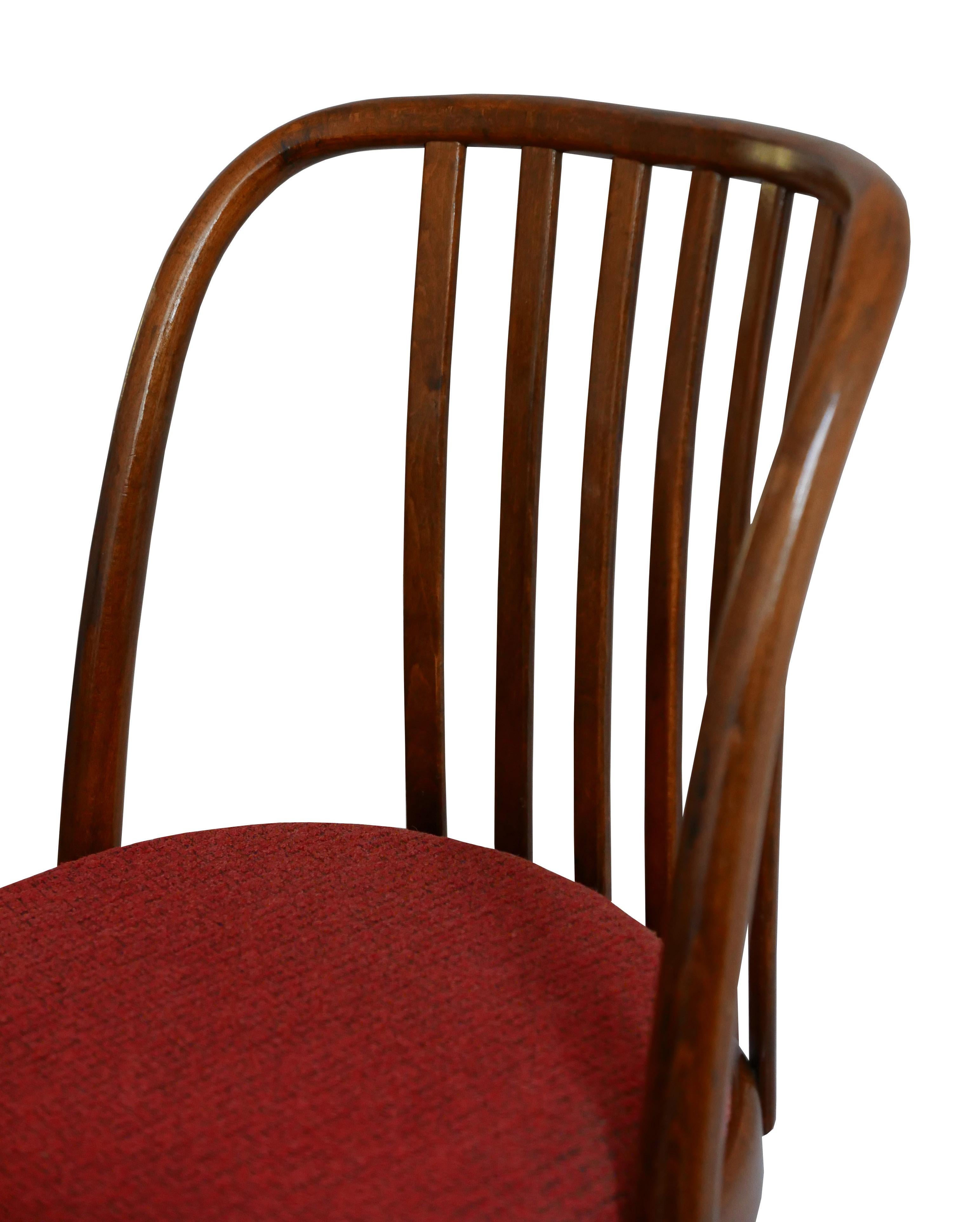 20th Century Very Rare Set of Six Dining Chairs by Antonin Suman for Jinota Sobeslav For Sale