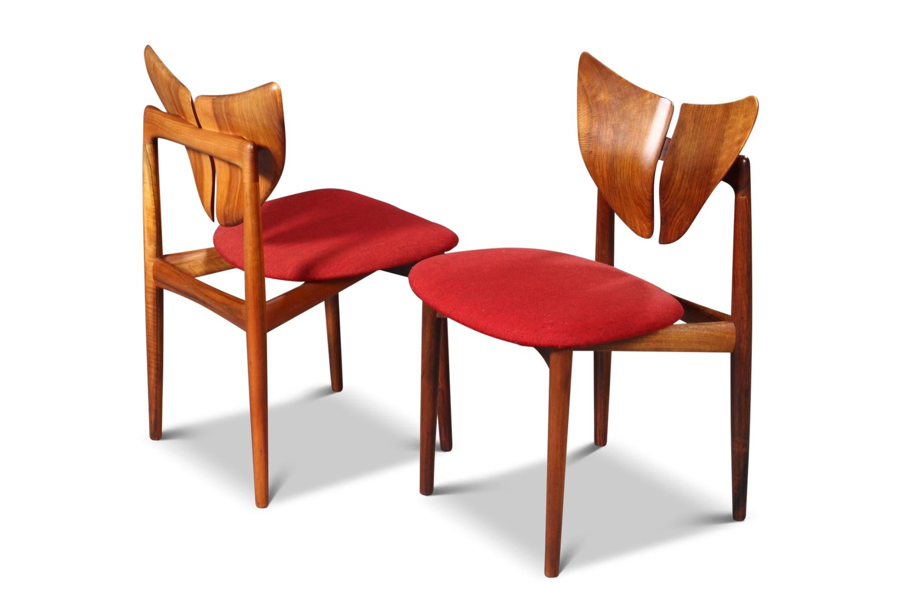 Mid-Century Modern Very Rare Set of Six Kurt Østervig Butterfly Dining Chairs in Teak