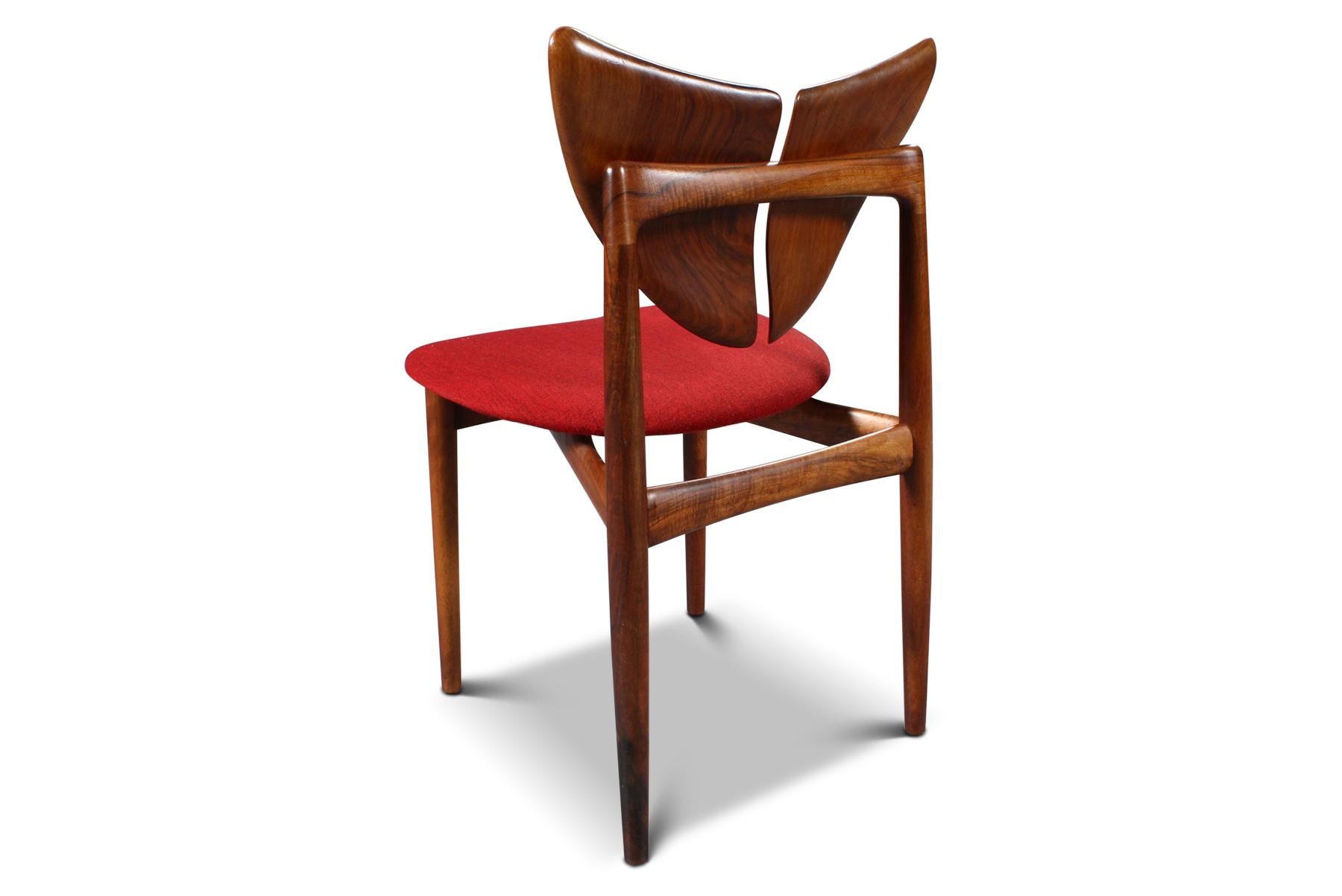 Danish Very Rare Set of Six Kurt Østervig Butterfly Dining Chairs in Teak