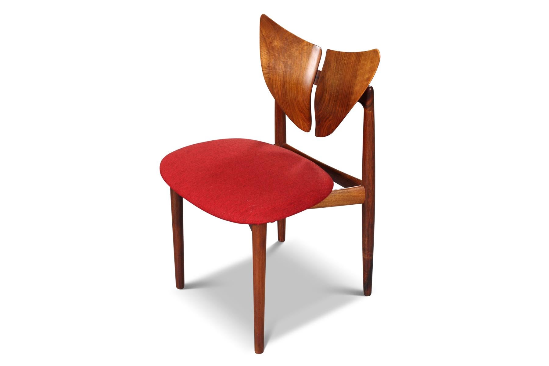 Very Rare Set of Six Kurt Østervig Butterfly Dining Chairs in Teak In Good Condition In Berkeley, CA