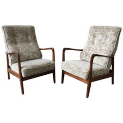 Very Rare Set of Two Lounge Chairs by Gio Ponti for Cassina