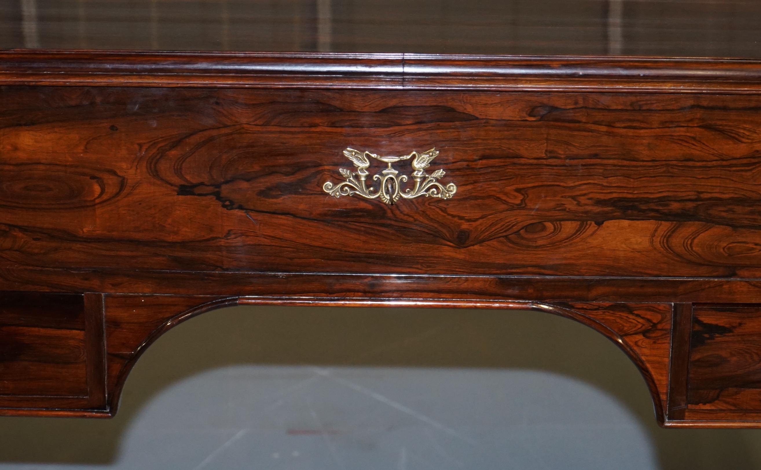 Very Rare Solid Rarewood French Louis Phillipe 19th Century Campaign Desk Bureau 5