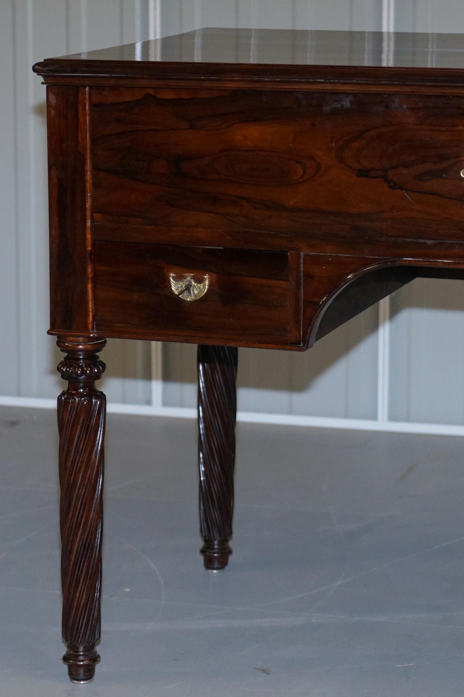 Very Rare Solid Rarewood French Louis Phillipe 19th Century Campaign Desk Bureau 2