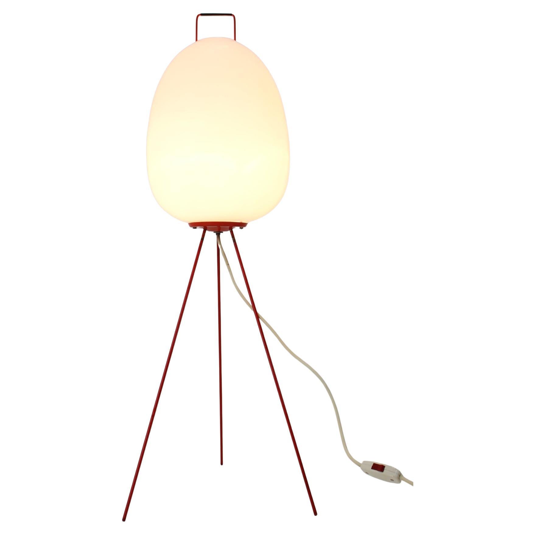 Very Rare Space Age Floor Lamp "Egg" by Josef Hůrka, 1960s For Sale