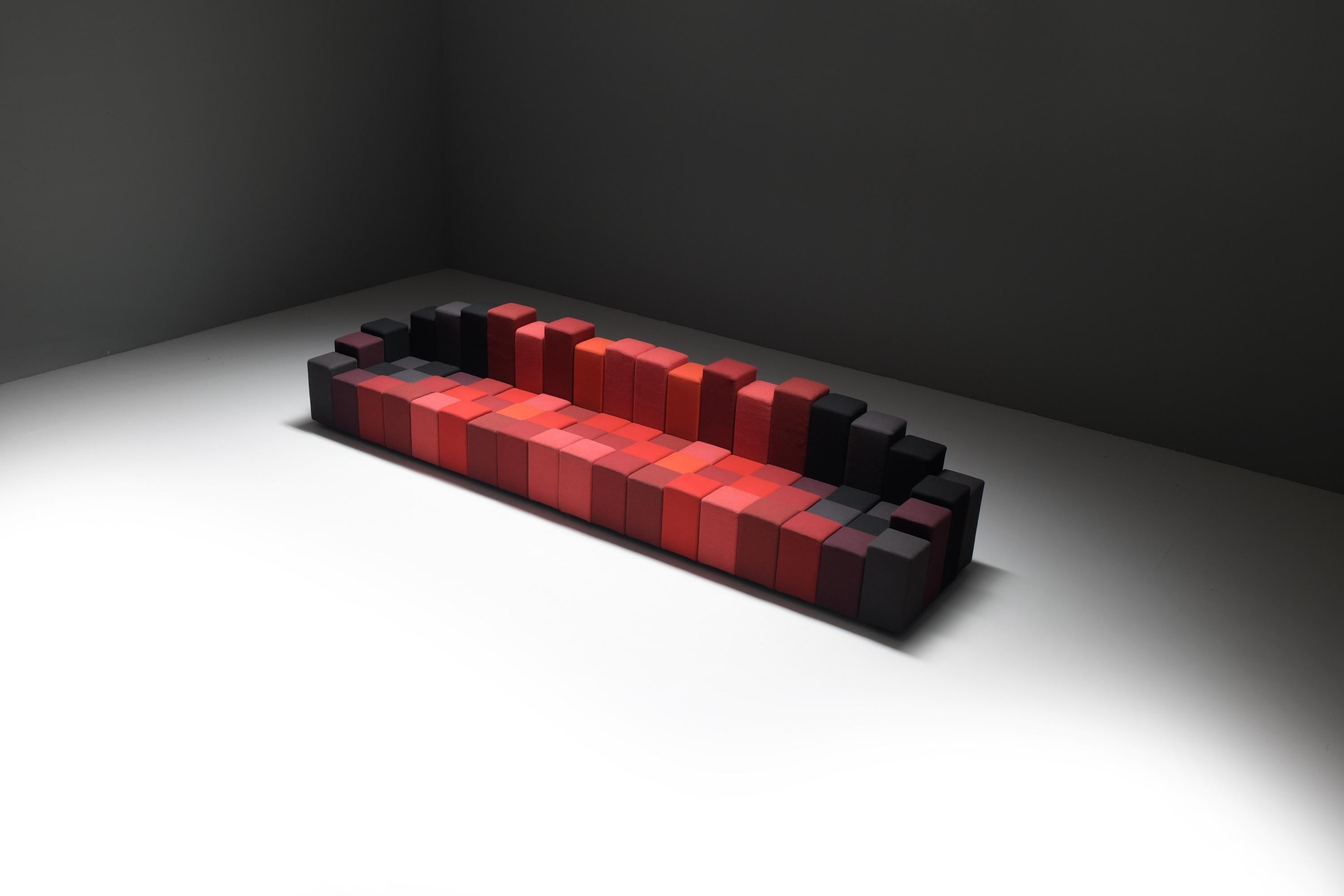 Rarissimo, splendido e coloratissimo Divano italiano Do-Lo-Rez di Ron Arad per Moroso In condizioni buone in vendita a Buggenhout, Oost-Vlaanderen