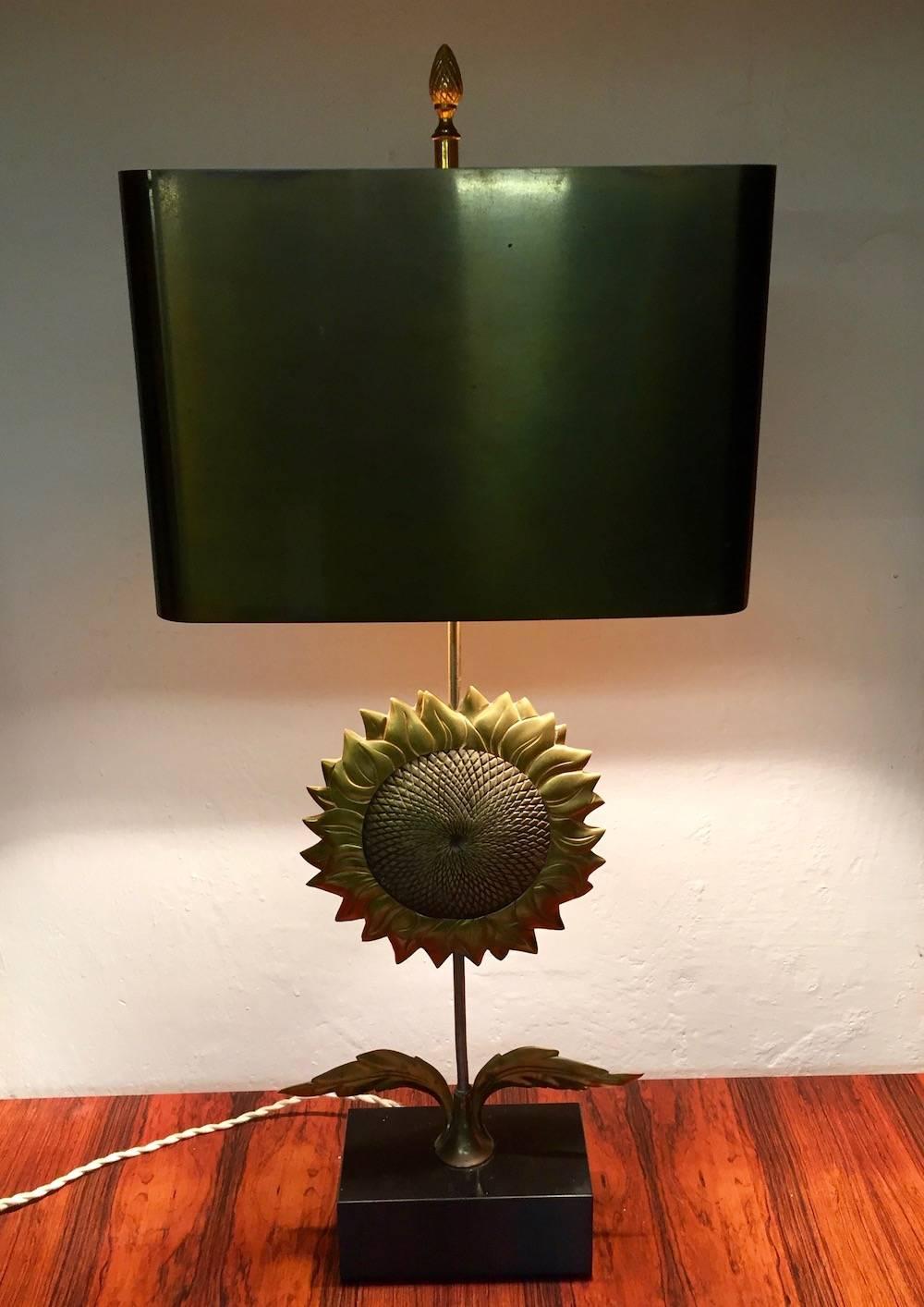 French Very Rare Sun Table Lamp by Maison Charles For Sale