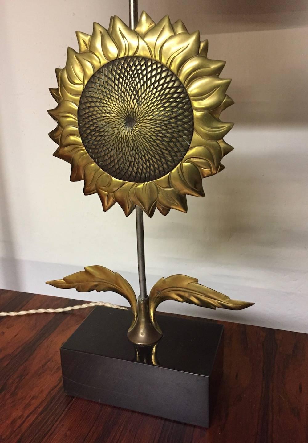Very Rare Sun Table Lamp by Maison Charles In Fair Condition For Sale In Munich, DE