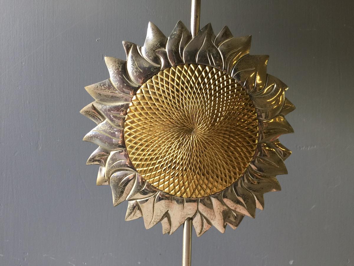Very Rare Sunflower Table Lamp by Maison Charles 1