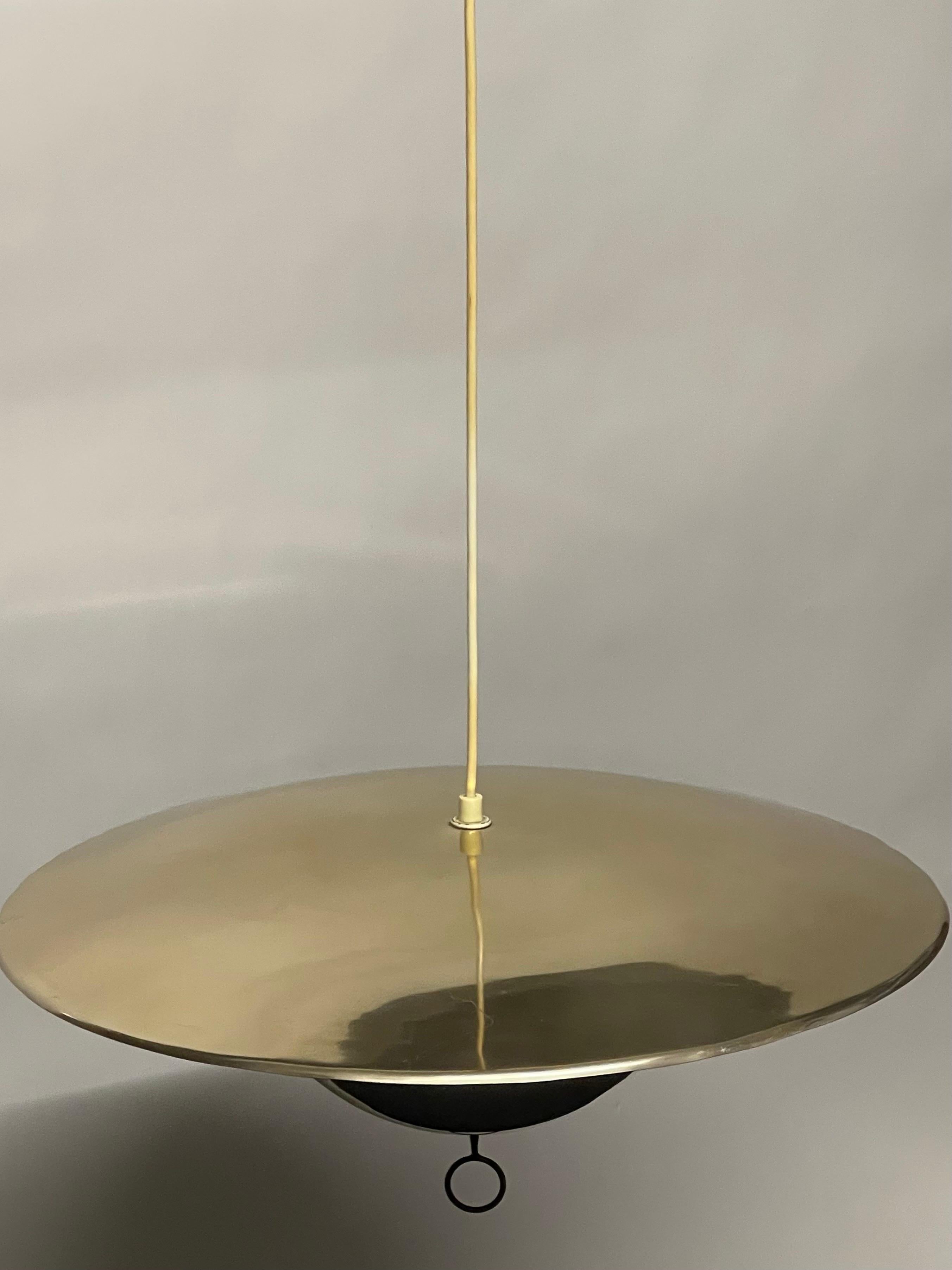Brass Very Rare Suspension Lamp by Gino Sarfatti for Arteluce, Italy, circa 1950s For Sale
