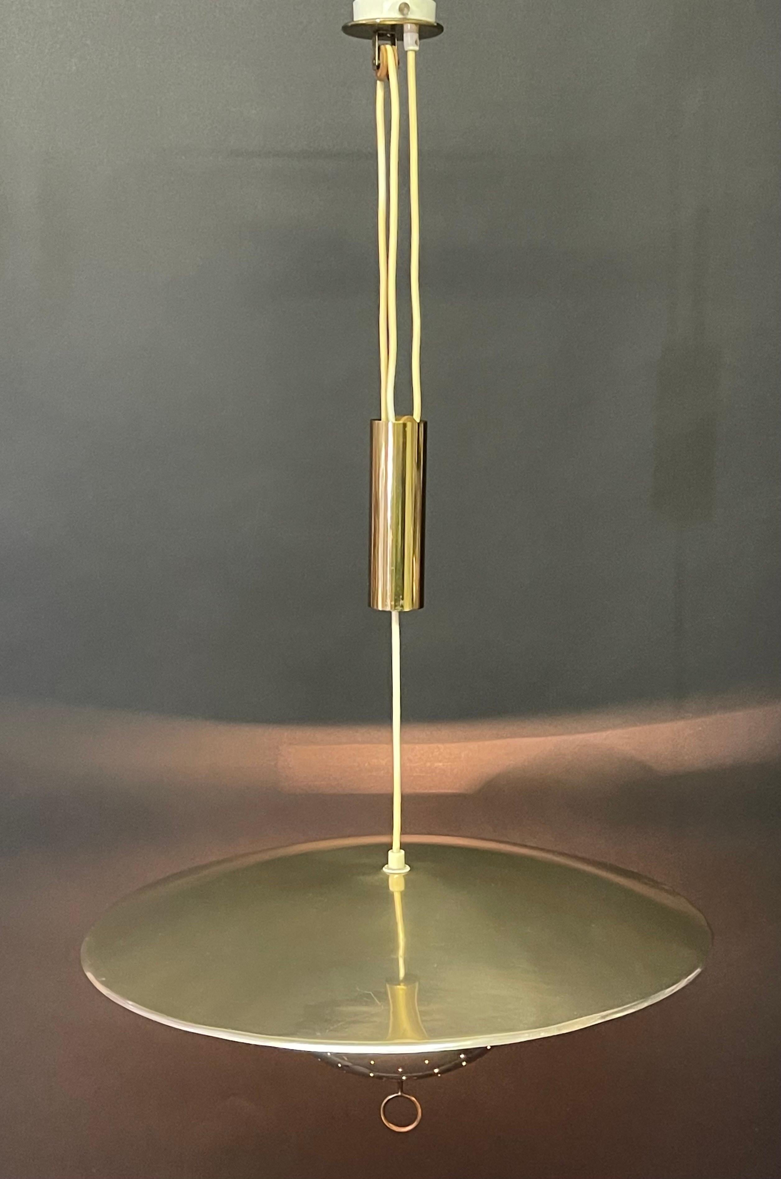Lacquered Very Rare Suspension Lamp by Gino Sarfatti for Arteluce, Italy, circa 1950s For Sale