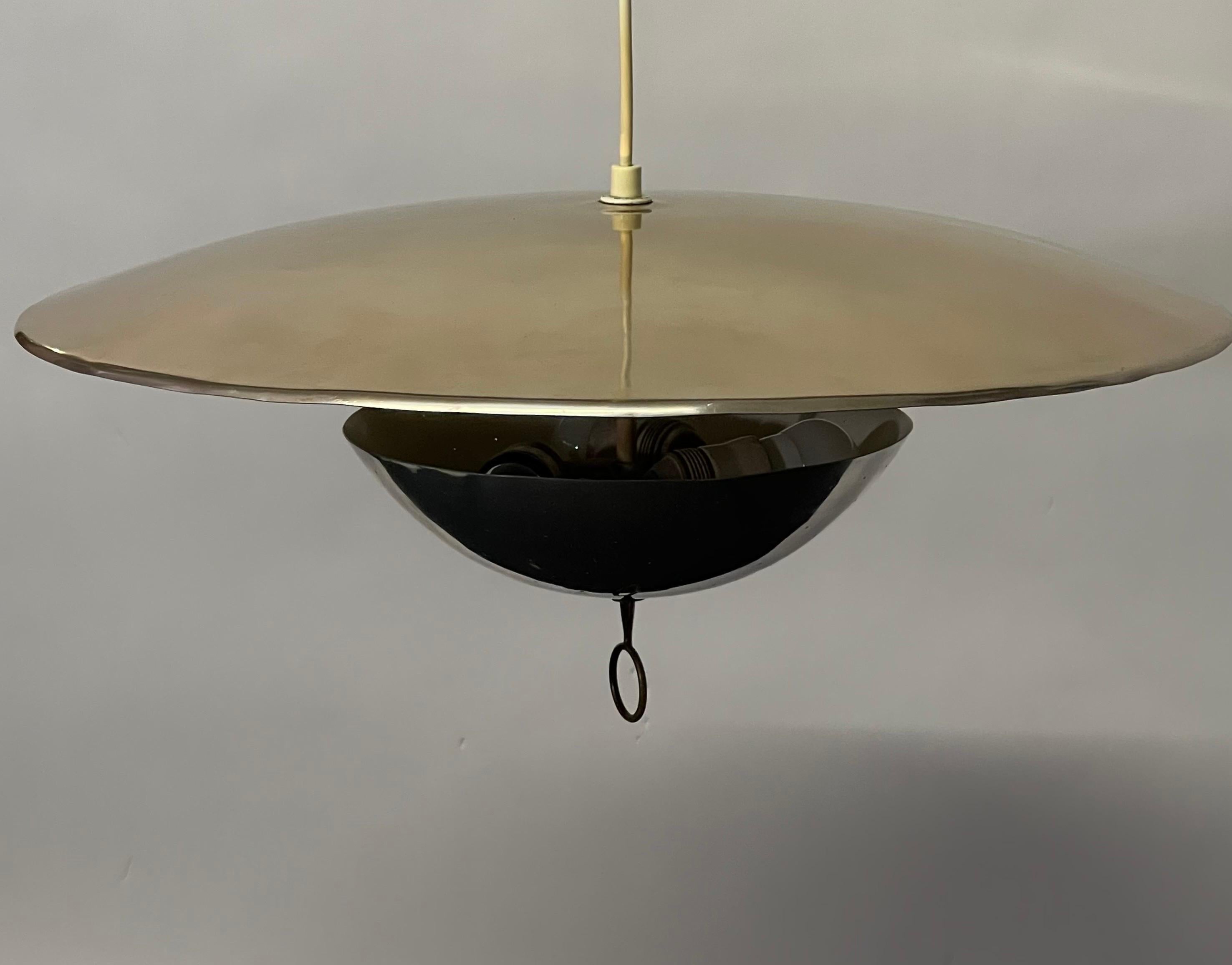 Very Rare Suspension Lamp by Gino Sarfatti for Arteluce, Italy, circa 1950s In Good Condition For Sale In Wiesbaden, Hessen