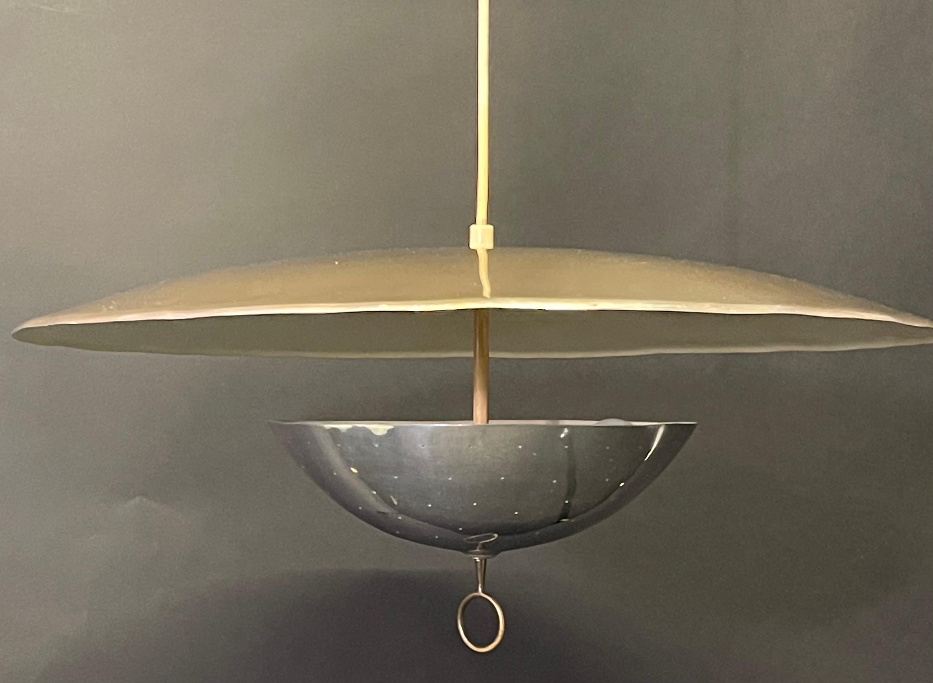 Mid-20th Century Very Rare Suspension Lamp by Gino Sarfatti for Arteluce, Italy, circa 1950s For Sale