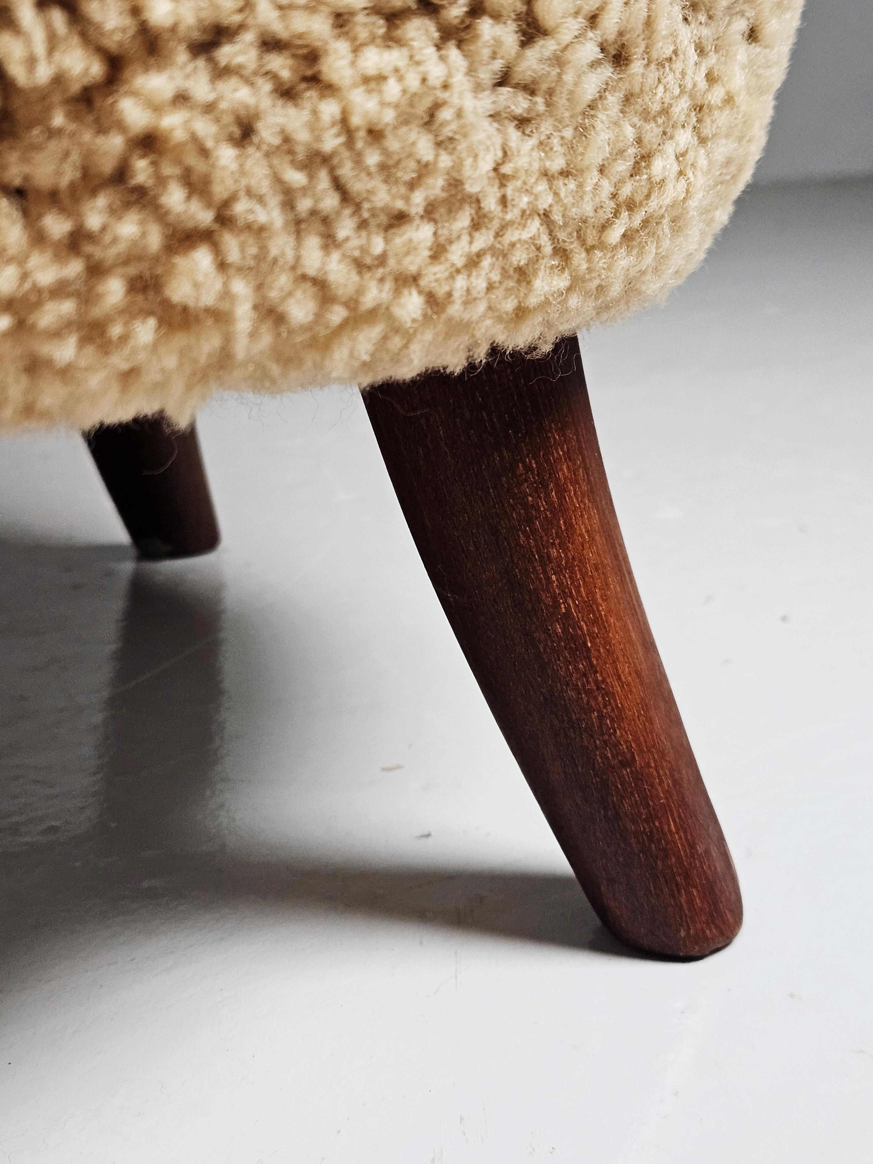 Very rare Swedish Modern lounge chair by Gustav Axel Berg, Sweden, 1940s 1