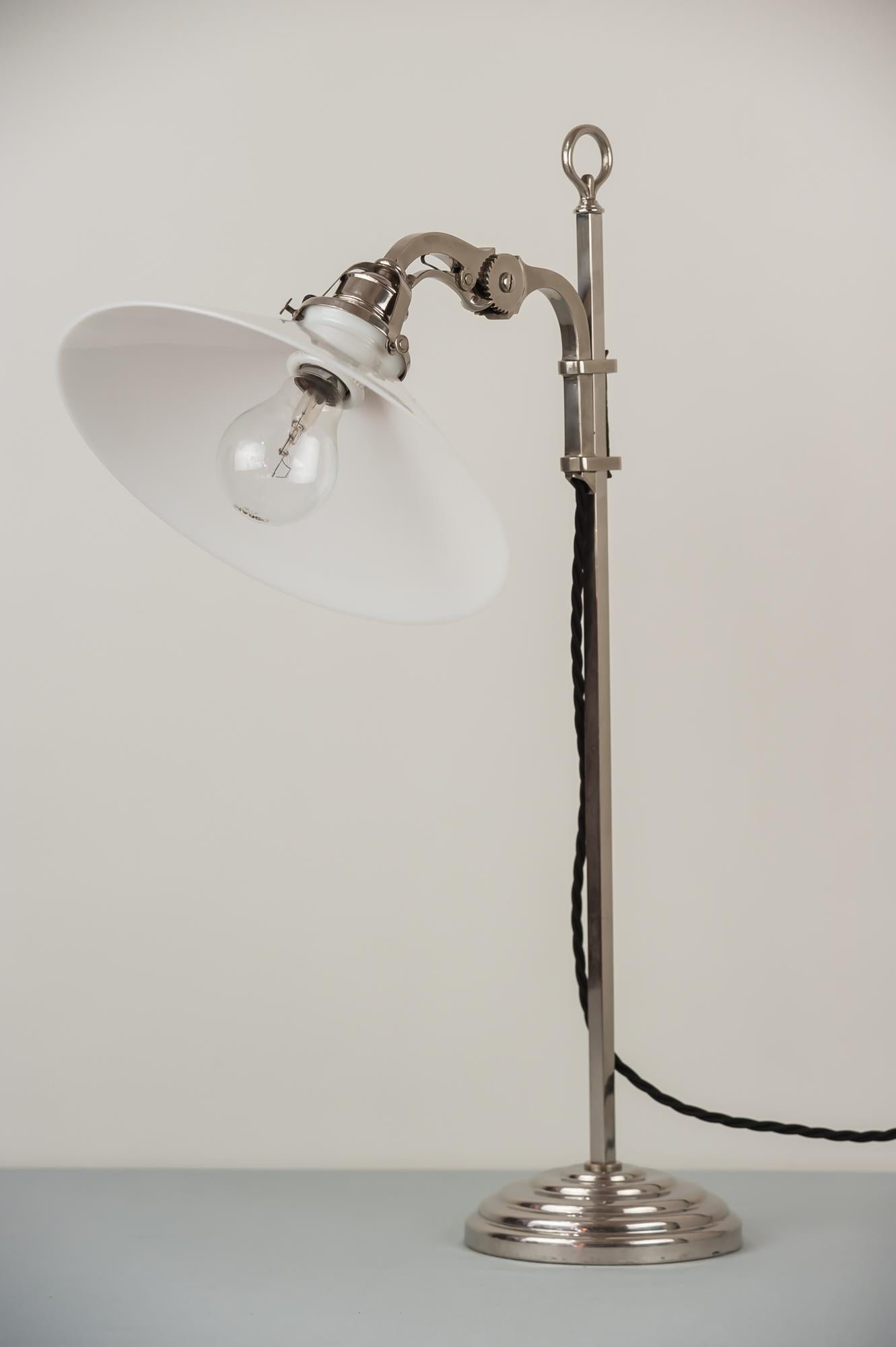 Plated Very Rare Swiveling Art Deco Lamp Vienna, 1920s