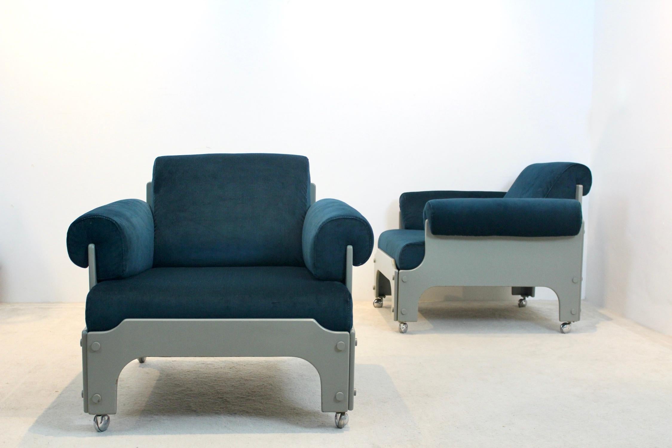 Very Rare SZ 85 Spectrum Easy Chairs by Jan Pieter Berghoef, 1968 In Good Condition For Sale In Voorburg, NL