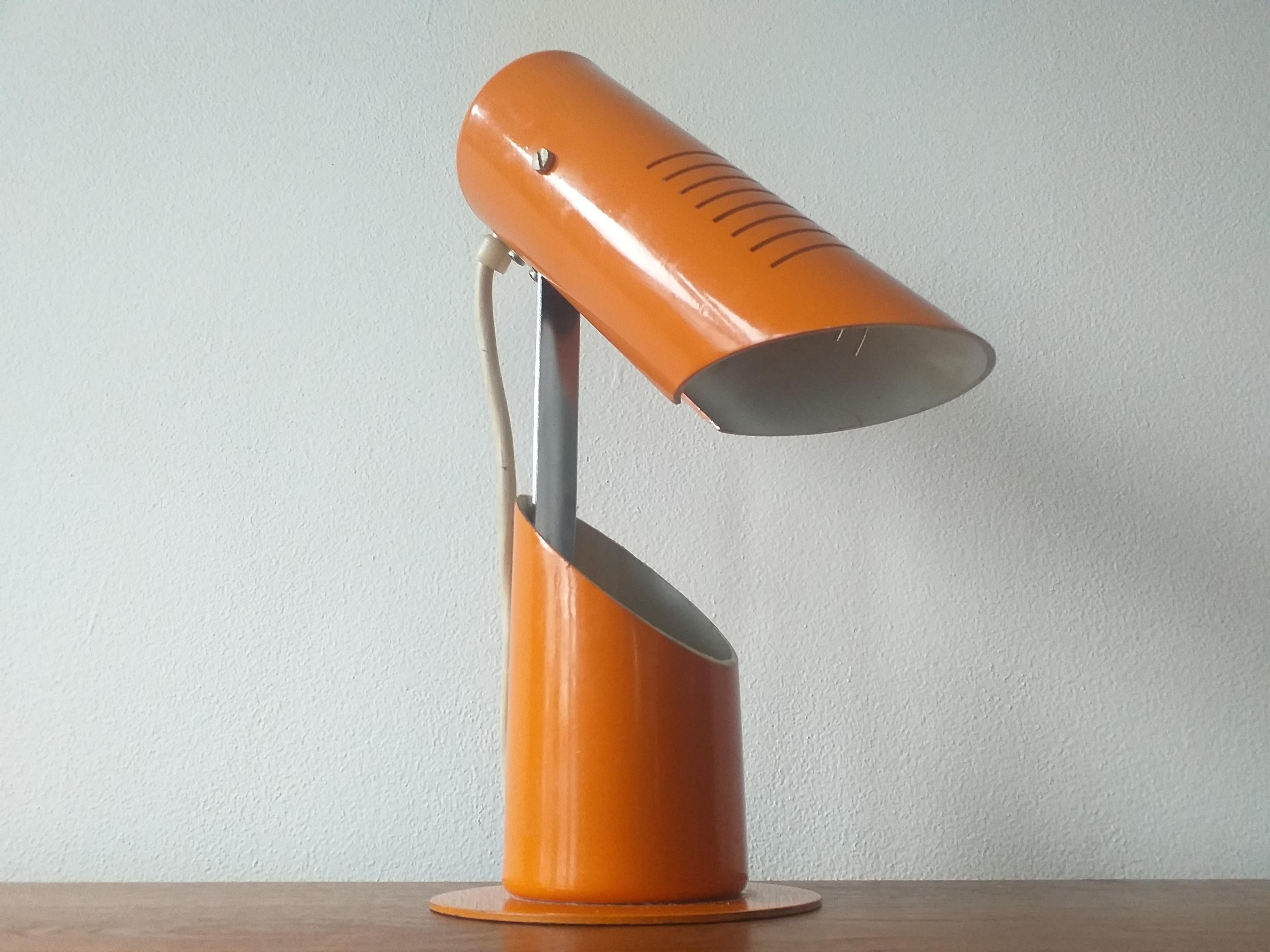Metal Very Rare Midcentury Table Lamp Napako, Designed by Josef Hurka, 1960s