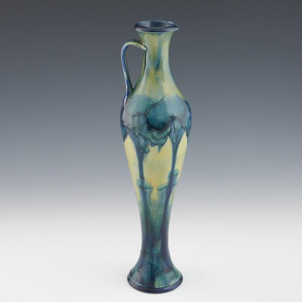 English Very Rare Tall William Moorcroft Hazeldene Ewer, circa 1903
