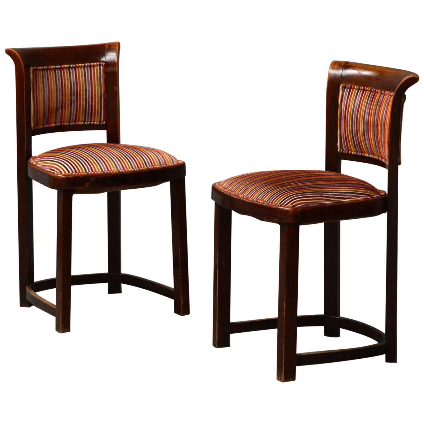 Very Rare Thonet Chairs Attributed to Josef Hoffmann