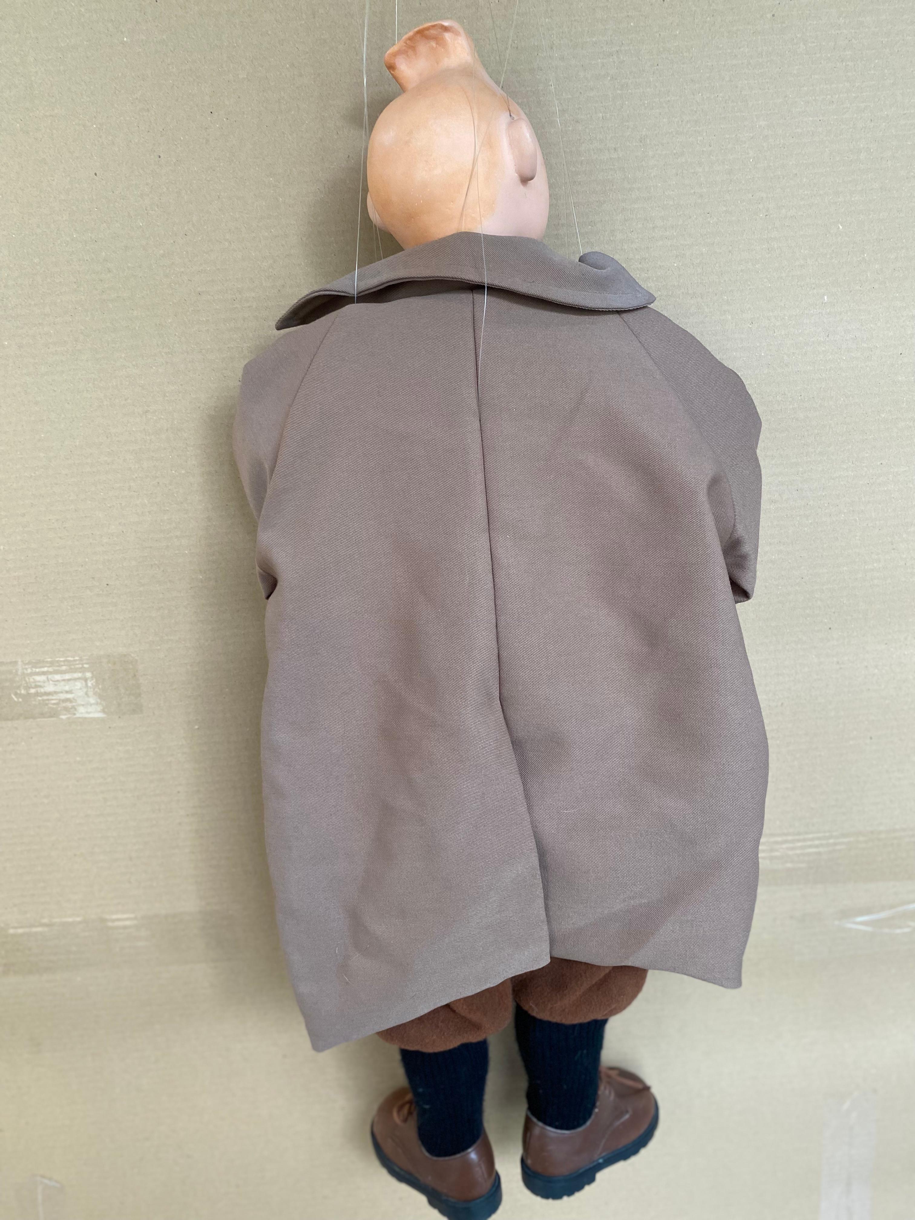 Very Rare Tintin Puppet Hergé, Georges Remi Dit In Good Condition For Sale In Saint ouen, FR