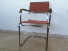 Very Rare Tubular Steel Bauhaus Chrome Chair, 1930s