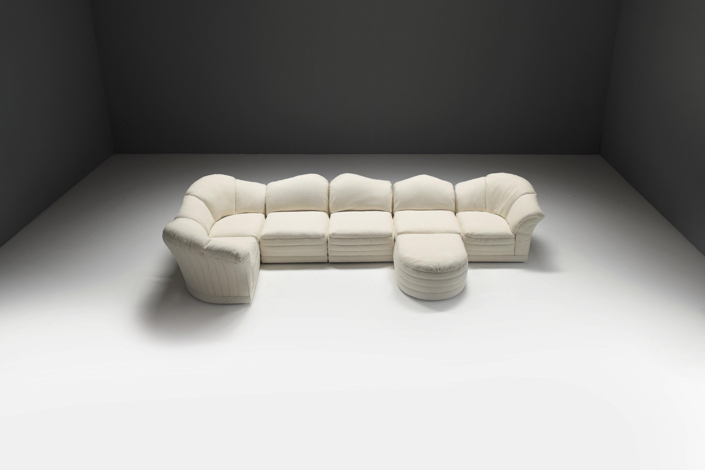 Mid-Century Modern Very rare Vagues/Waves modular sofa by Hans Hopfer for Roche Bobois France For Sale