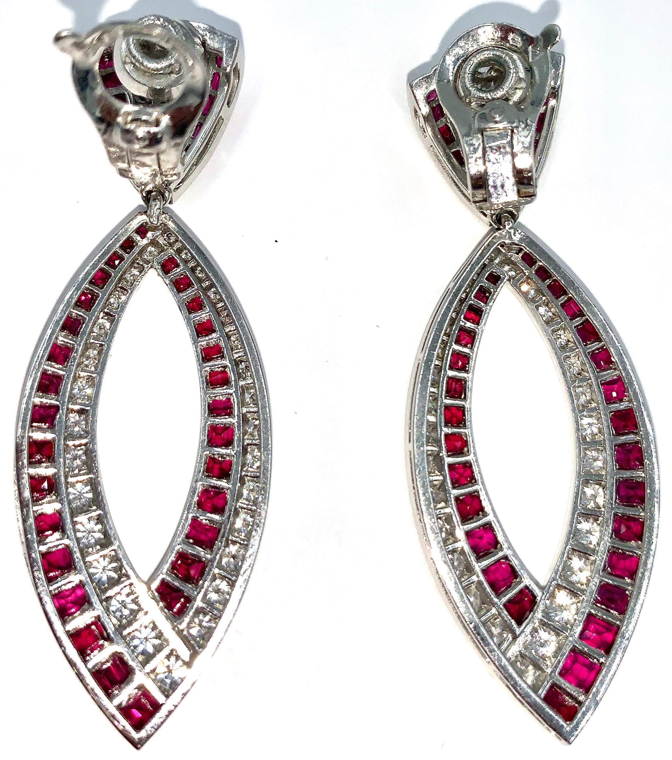 Women's Van Cleef & Arpels Diamond and Ruby Earrings