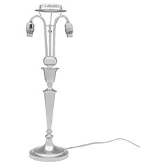 Very Rare Victorian Electric Sterling Silver Table Lamp - Made in 1899