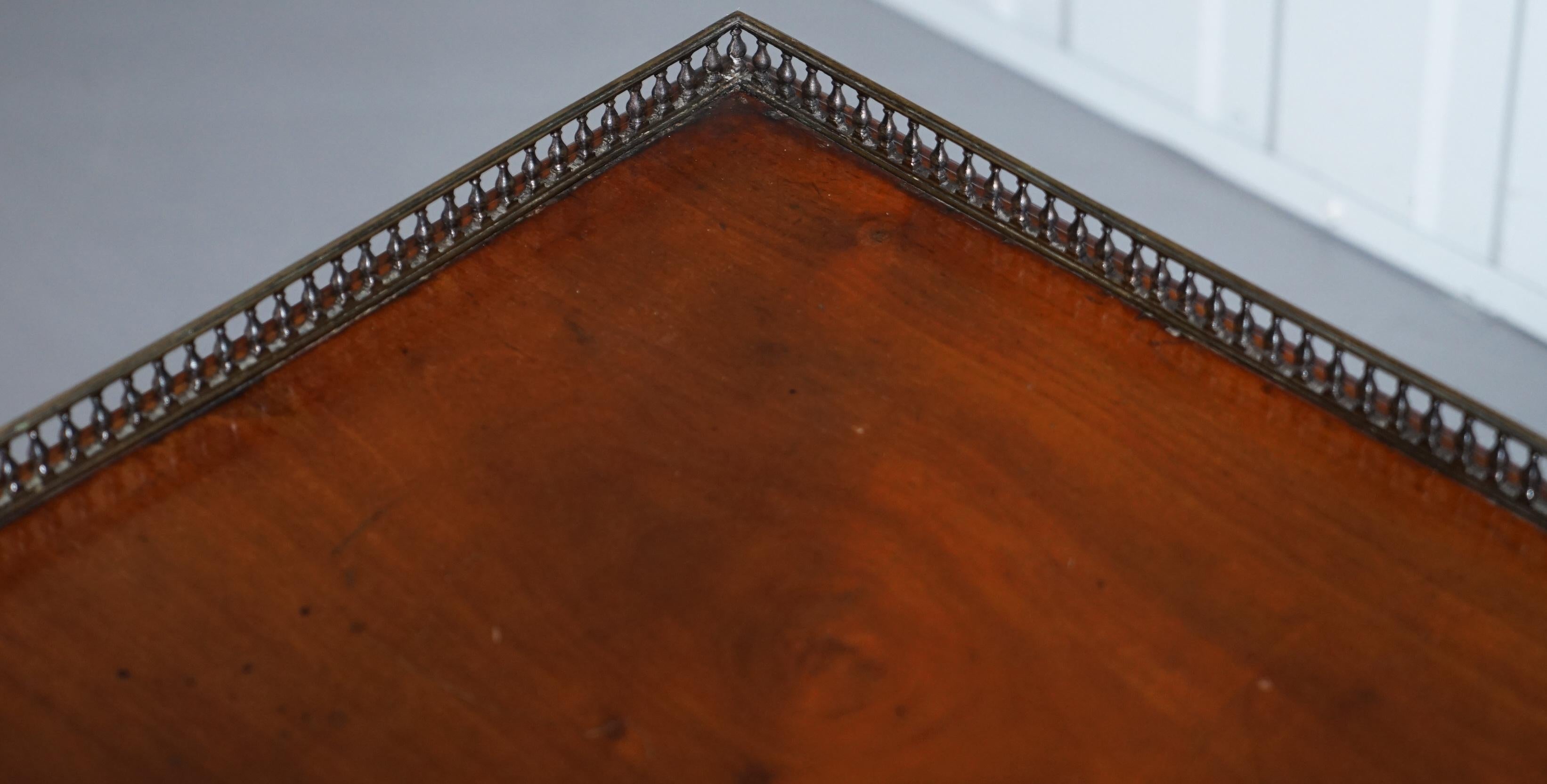 19th Century Very Rare Victorian Mahogany Coffee Table with Brass Gallery Rail after Gillows