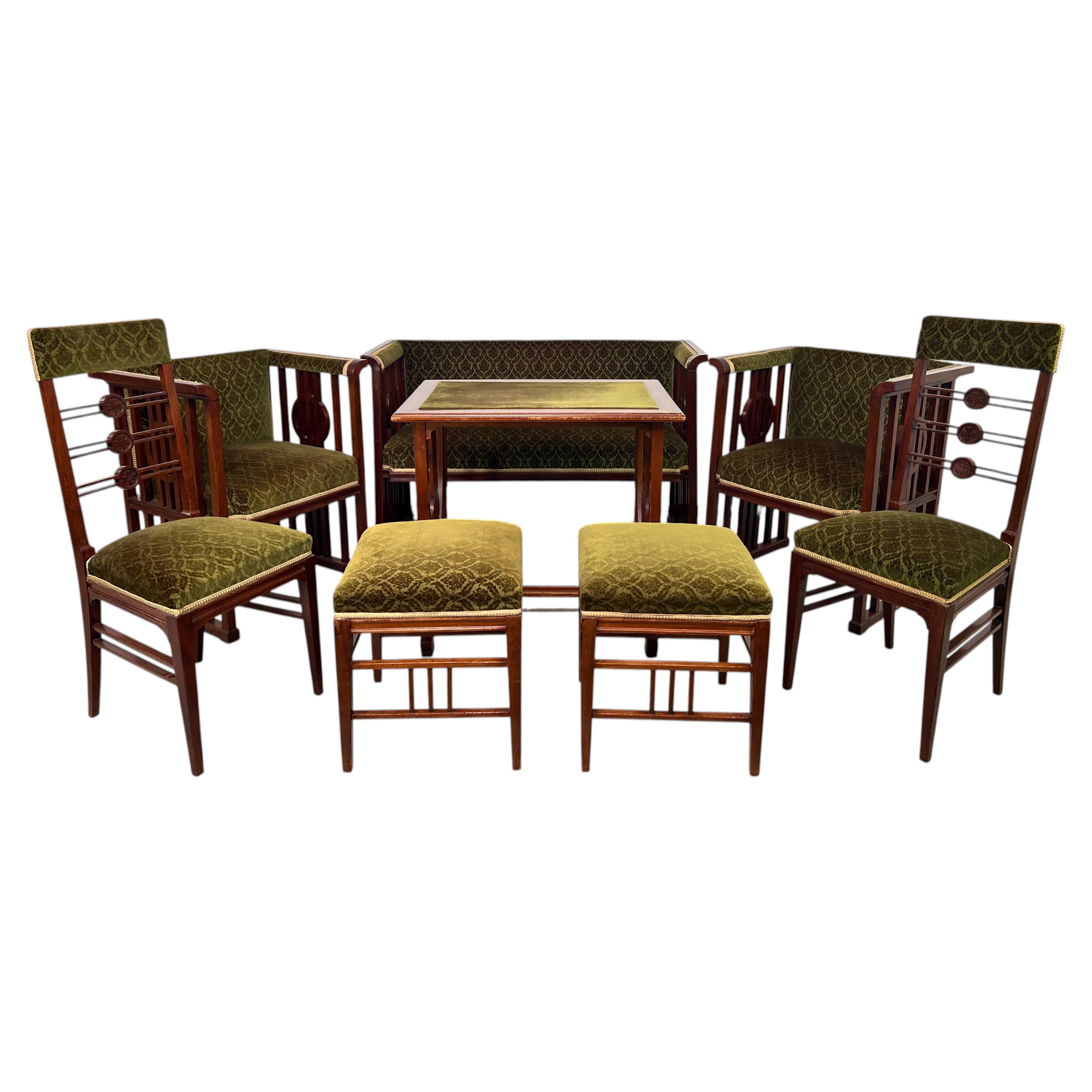 Very rare Vienna secession seating group