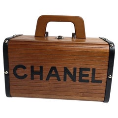 Very Rare Vintage 90s Chanel Small Wooden Box Bag