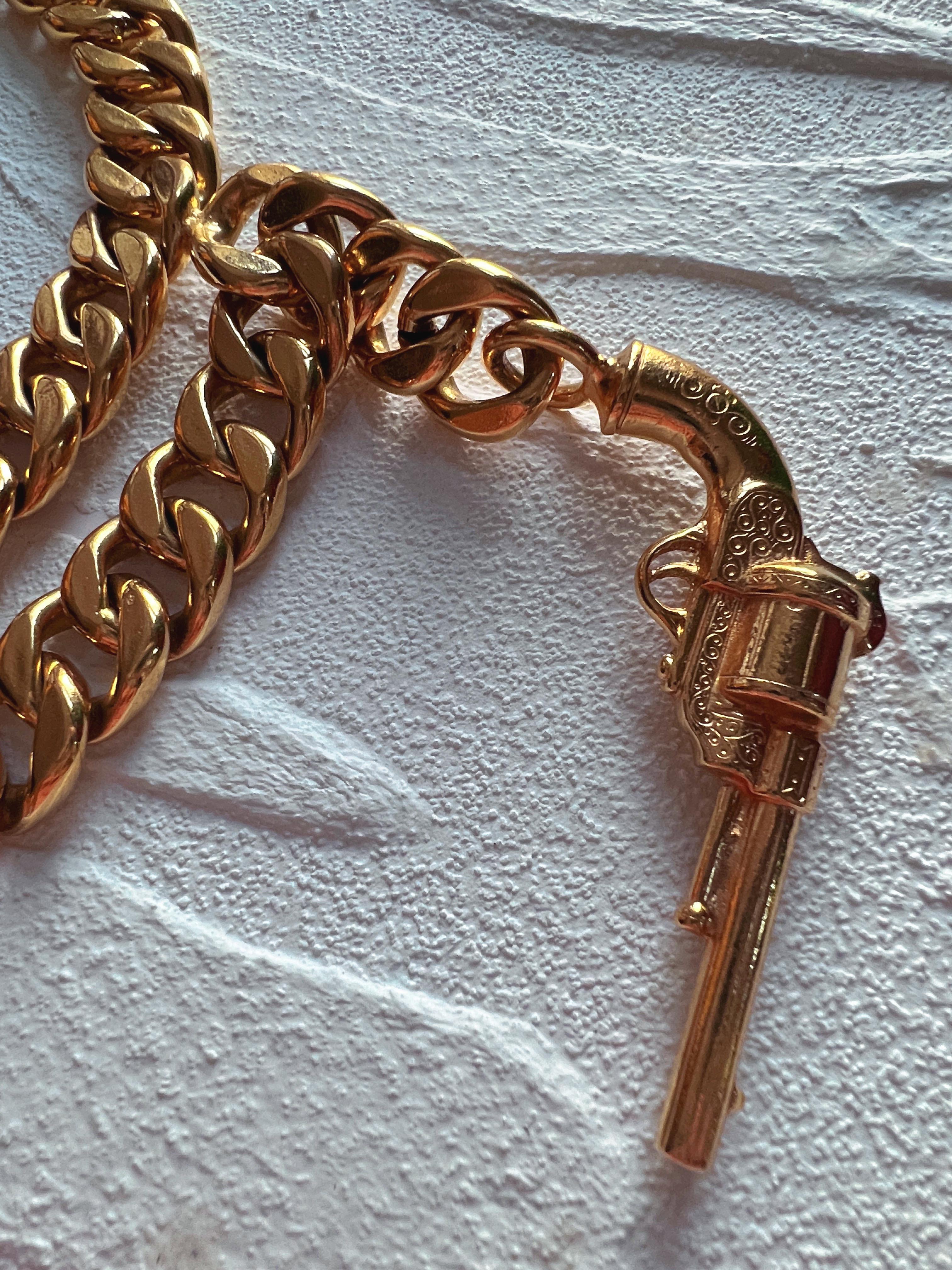 Very Rare Vintage Chanel Gun Motif Necklace 7