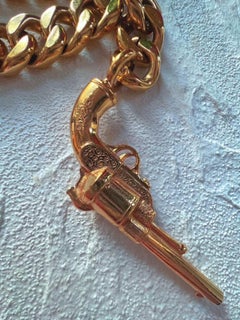 Very Rare Vintage Chanel Gun Motif Necklace