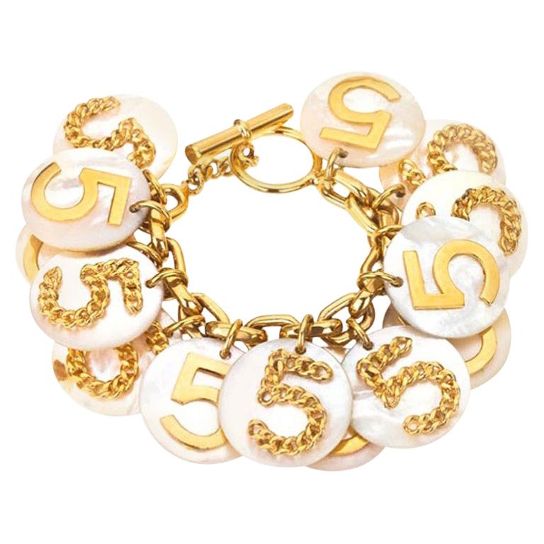 Very Rare Vintage Chanel No.5 Motif Bracelet For Sale