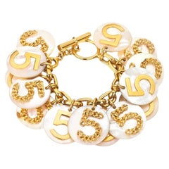 Very Rare Vintage Chanel No.5 Motif Bracelet