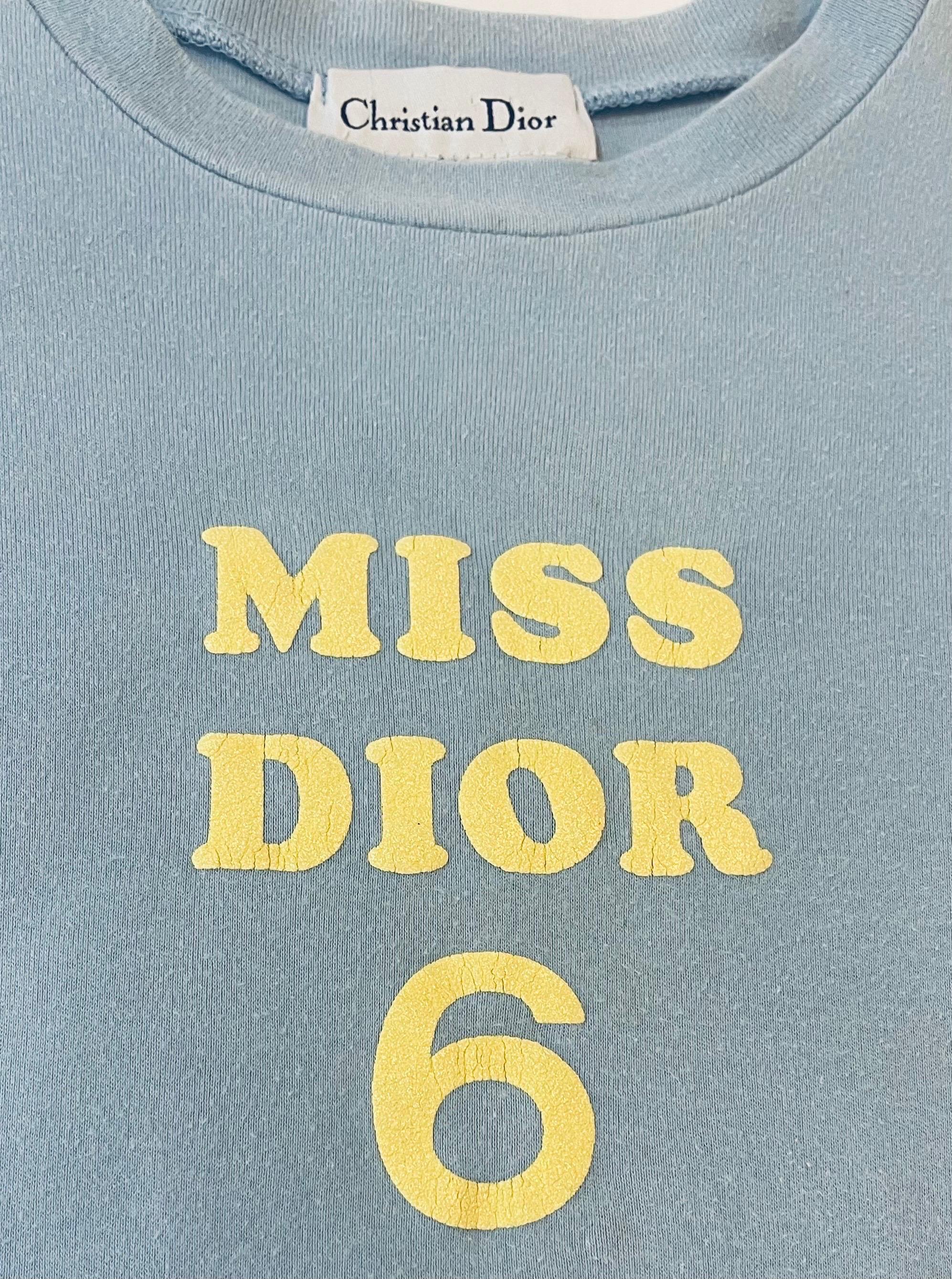 Très rare Vintage Christian Dior Miss Dior T-shirt pour fille 6A 8A  Pour femmes en vente