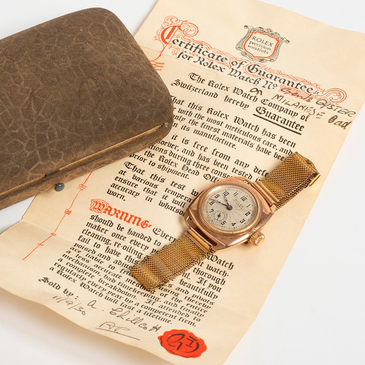 Very Rare Vintage Rolex Oyster Prima 1925, Original Box and Very Rare Vintage Rolex Oyster Prima 1925, Original Box and