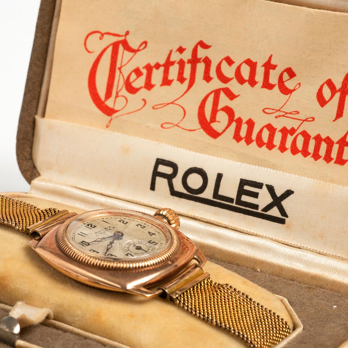 Women's or Men's Very Rare Vintage Rolex Oyster Prima 1925, Original Box & Paperwork, Circa 1925