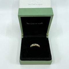 Very Rare Vintage Van Cleef & Arpels 18k Yellow Gold Emerald & Diamond Pave Ring